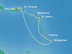 Southern Caribbean gay bears cruise map
