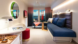 Scarlet Lady Sea Terrace Stateroom