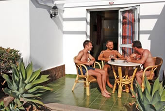 Exclusively gay clothing optional resort holidays in Villas Blancas, Gran Canaria