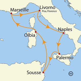 Attitude Travel European Cruise map