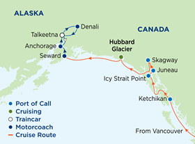 Alaska Wildlife Gay Bear cruise map