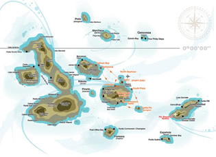 Galapagos All-Gay Cruise map