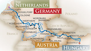 Enchanting Rhine All-Gay River Cruise map