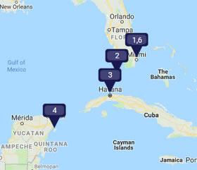 Cuba Gay Bears cruise map