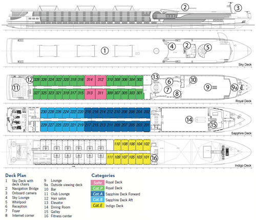 Avalon Luminary Deck Plan