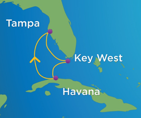 Cuba gay cruise map