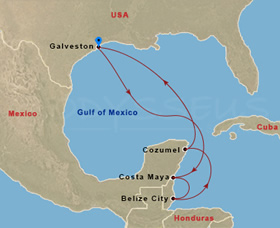 Krewe de Queens Caribbean gay cruise map