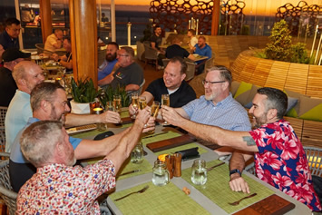 Caribbean gay cruise dining
