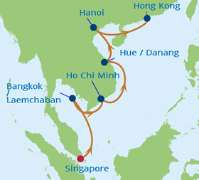Asia Gay Group Cruise 2019 on Celebrity's Millennium map