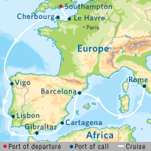 Equinox Europe Gay Group Cruise map