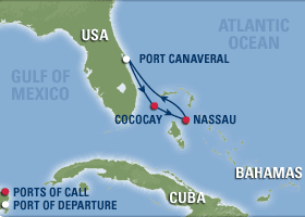Gay Day Bahamas Gay Group cruise map