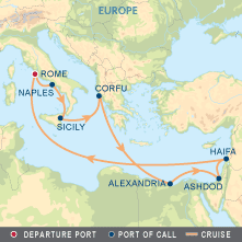 Equinox Europe Gay Group Cruise map