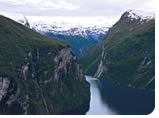 Iceland and Fjords Gay group cruise visiting Geiranger, Norway