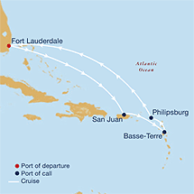 Eastern Caribbean Gay Group Cruise on Celebrity's Solstice map