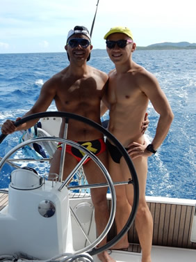 Saltyboys gay men sailing cruise