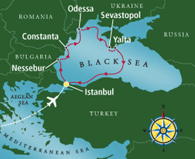 Travelpride Black Sea Cruise map