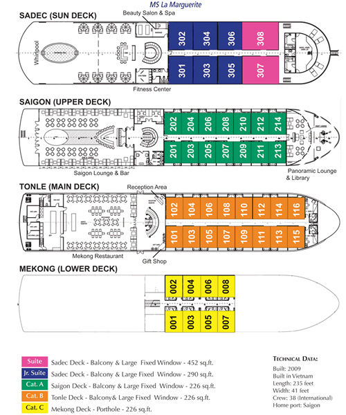 La Marguerite Deck Plan