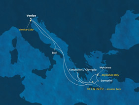 Redefinition Mediterranean gay cruise 2024 map