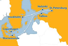 Atlantis 2012 Baltic gay cruise map