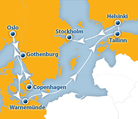Atlantis 2014 Baltic gay cruise map