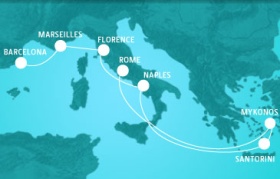Europe's Largest All-Gay Cruise map