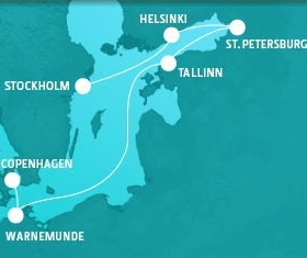 All Gay Copenhagen to Stockholm Cruise map