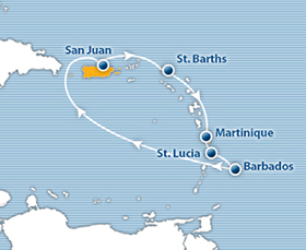 Atlantis 2014 Exotic Caribbean gay cruise map