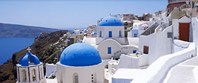 Atlantis Mediterranean gay cruise visiting Santorini, Greece