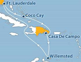 Atlantis 2014 Silhouette Caribbean gay cruise map