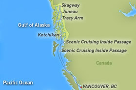 Exclusively lesbian Alaska cruise map