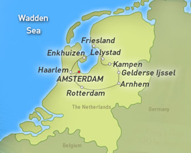 Netherlands lesbian cruise map
