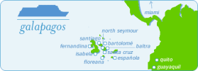 Lesbian Galapagos adventure cruise map