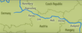Romantic Danube II Lesbian cruise map
