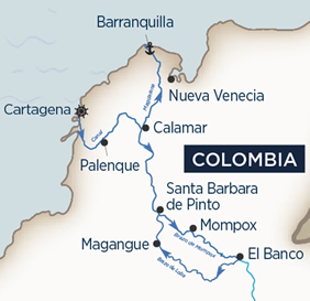 Colombia gay cruise map