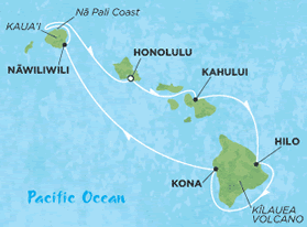 Gay family Hawaii cruise map