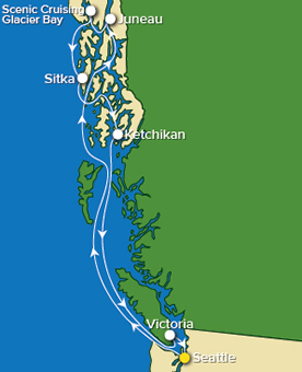 All Gay Alaska Cruise 2015 map