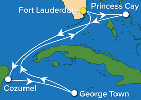 All Gay 2015 RSVP Caribbean Cruise map
