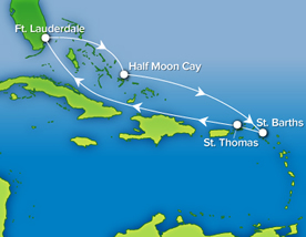 All Gay 2016 RSVP Caribbean Cruise map