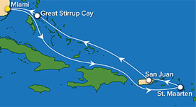All Gay 2014 Divina Caribbean Cruise map