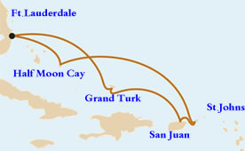 All Gay Caribbean Cruise map