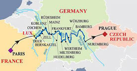 All Gay Europe's Heartland Cruise map