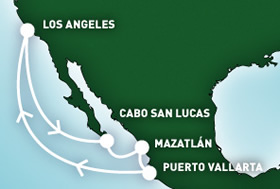 All Gay Mexican Riviera Cruise map