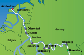 European Splendore All-Gay River Cruise map