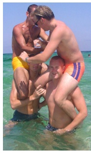 Gay guys on Ibiza beach