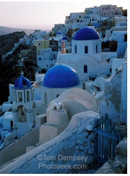 Santorini Oia in the Evening