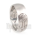 Male Mars Sign Stainless Steel Ring 