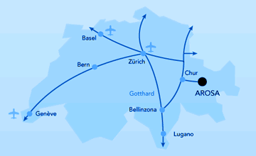 Arosa location map