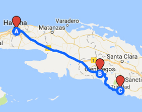 Cuba Gay Tour Map