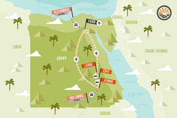 Egypt gay tour map
