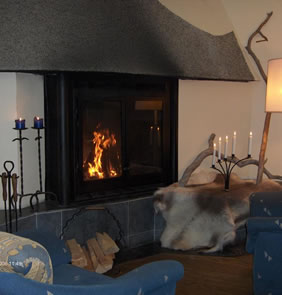 Kalevala Hotel fireplace